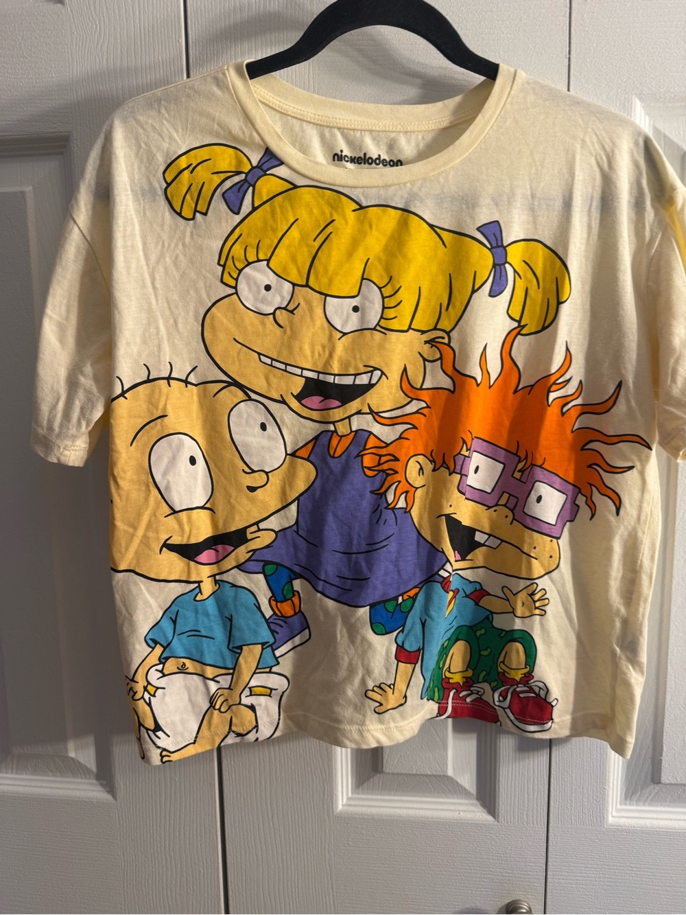 Nickelodeon Rugrats Crew Tee - Cream with Yellow, Orange, Purple, Blue